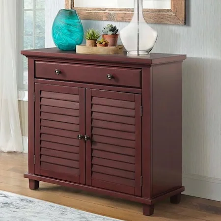 Transitional Accent Chest with 1 Drawer and 2 Shelves